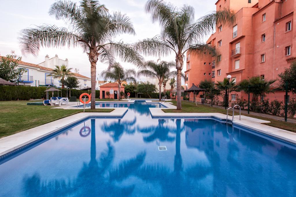 2035-Lovely 1 bedrooms sea view apartment Manilva Buitenkant foto